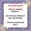 Attention This is a digital product