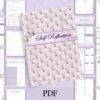 self reflection planner and journal lavender floral print cover and interior pages