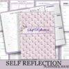 self reflection planner and journal lavender floral print cover