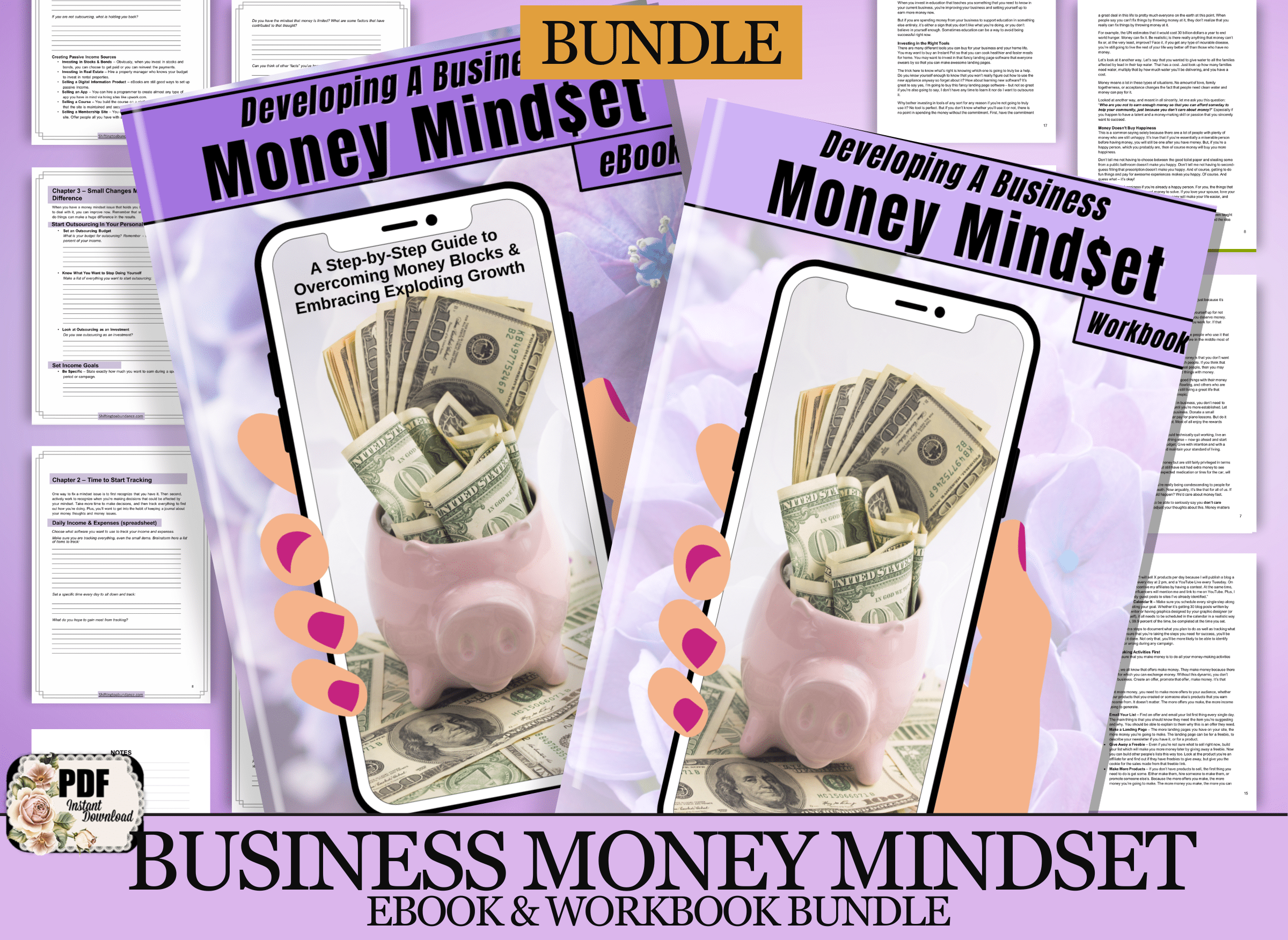 DEVELOPING A BUSINESS MONEY MINDSET EBOOK & WORKBOOK BUNDLE