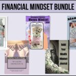 Financial Mindset Bundle image featuring six digital eBooks and journals for wealth-building and abundance. Titles include "Manifesting Financial Abundance," "Developing a Business Money Mindset," "The Entrepreneur’s Guide to Financial Freedom," "Wealth Momentum," and "Build Your Wealth Mindset Journal." Ideal for mindset transformation and financial growth.